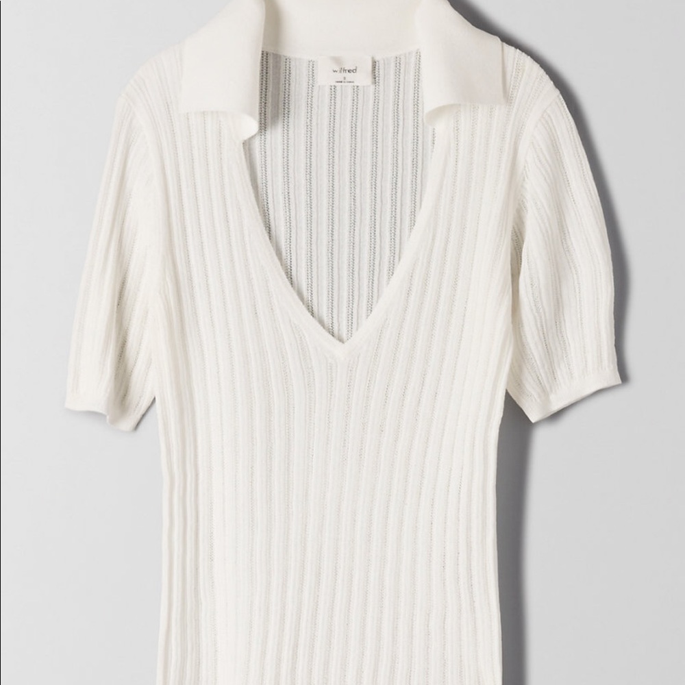 Aritzia Wilfred Knit Polo Top